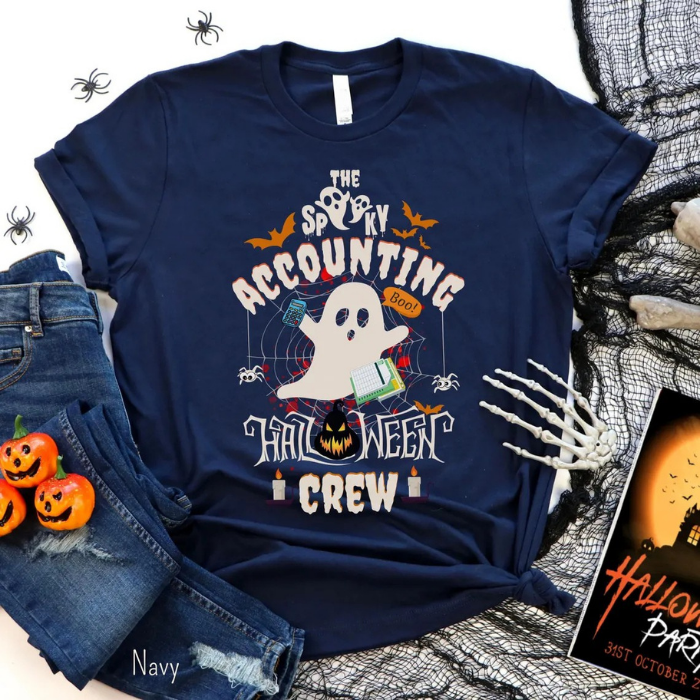 The Spooky Accounting Halloween Boo Crew T-Shirts