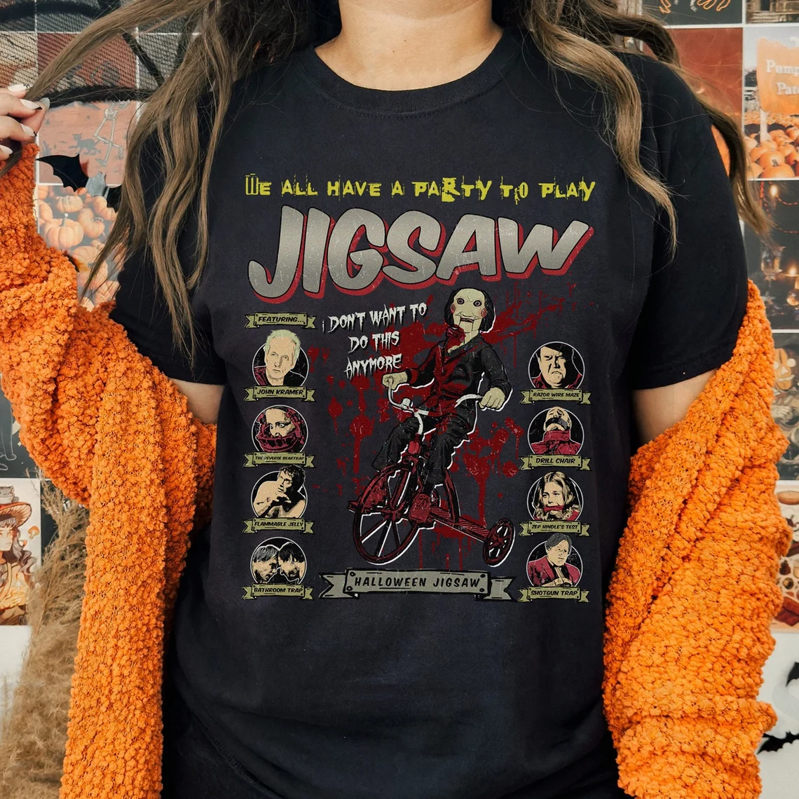 We All Have A Party To Play Halloween Jigsaw T-Shirts