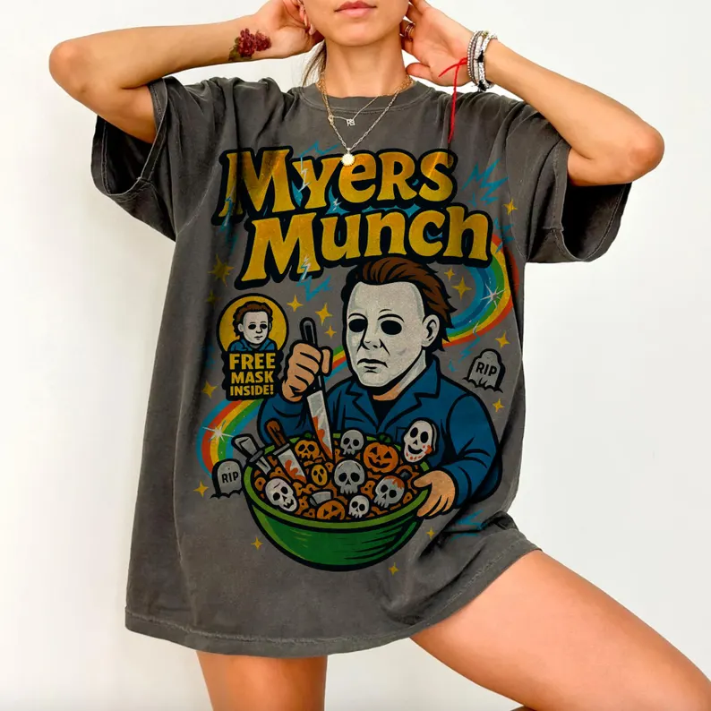 Weird Cool Design Myers Munch Horror Movie Cloth Halloween T-Shirts