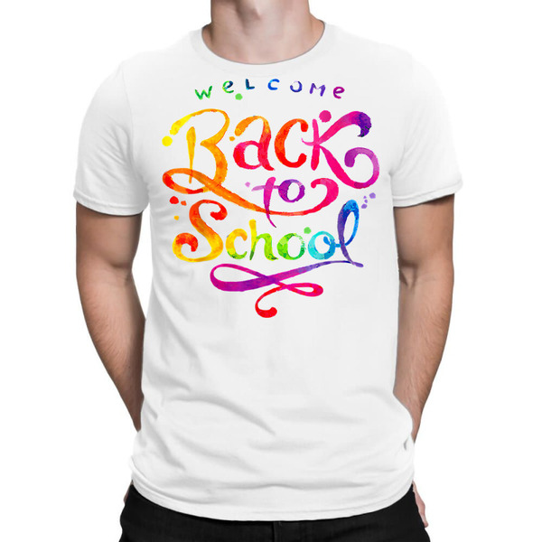 Welcome Back To School Colorful Splash Design T-Shirts