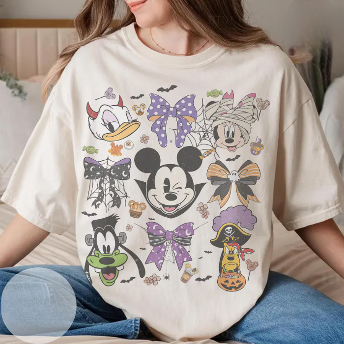 Welcome To Disney Spooky Land With Mickey Mouse Gang Halloween T-Shirts