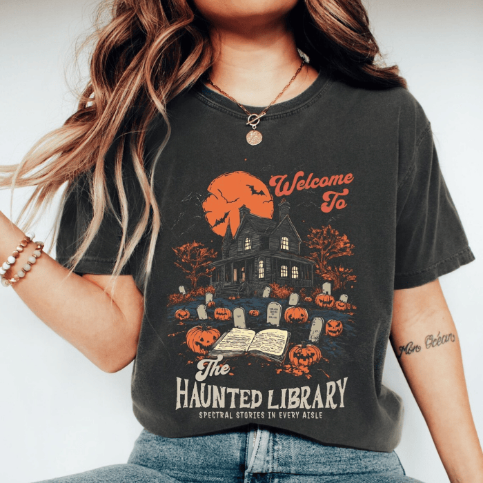 Welcome To The Haunted Library Halloween T-Shirts