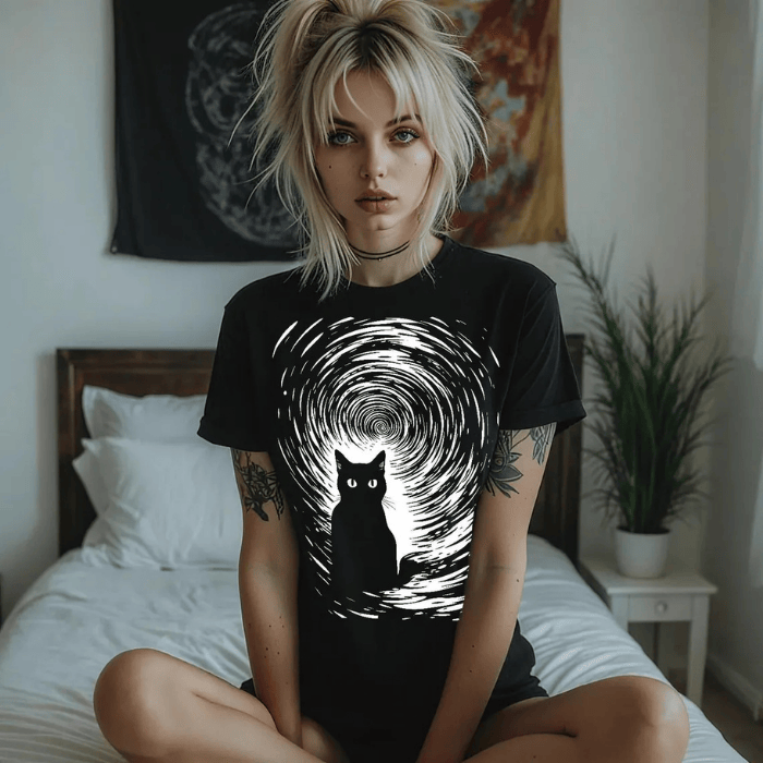 Witchy Black Cat Mystery Night Halloween T-Shirts