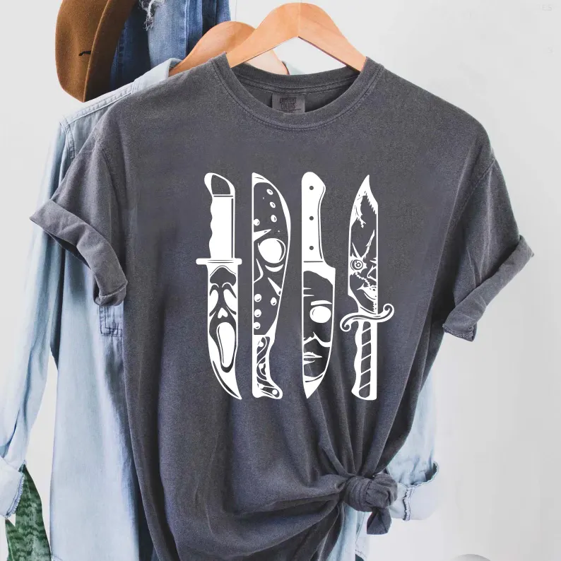 Your Classic Iconic Horror Movie Characters Halloween T-Shirts