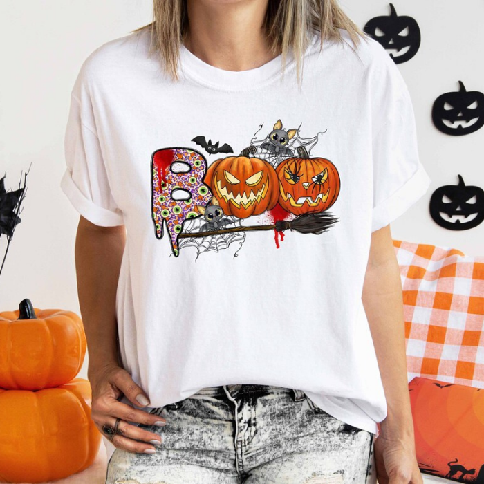 Boo Bloody Bat Halloween T-Shirts