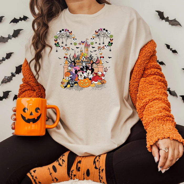 Comfortable Cute Disney Mickey World Halloween T-Shirts