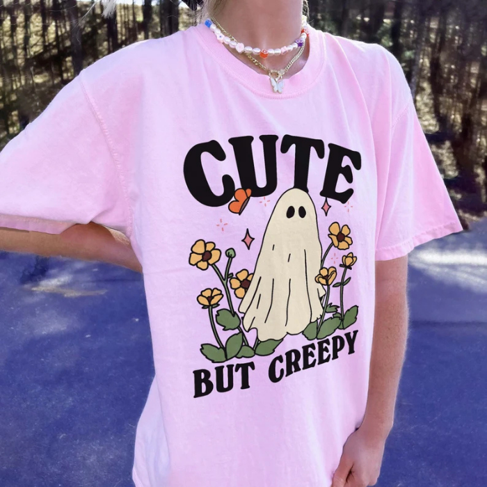 Cute But Creepy Little Boo Ghost Halloween T-Shirts