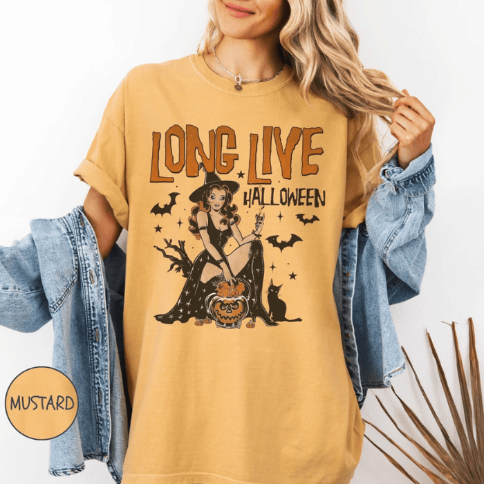 Devil Charming Bad Witch Long Live Halloween T-Shirts