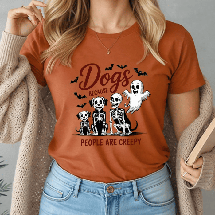 Even Skeleton Dogs Are Better Than Creepy Human Halloween T-Shirts