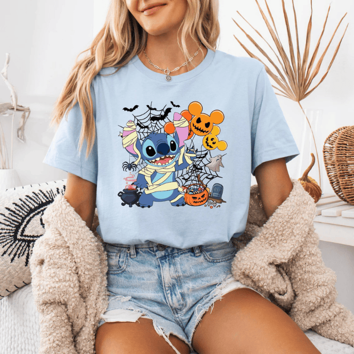 Eye-catching Cute Stitch Love Spooky Halloween T-Shirts