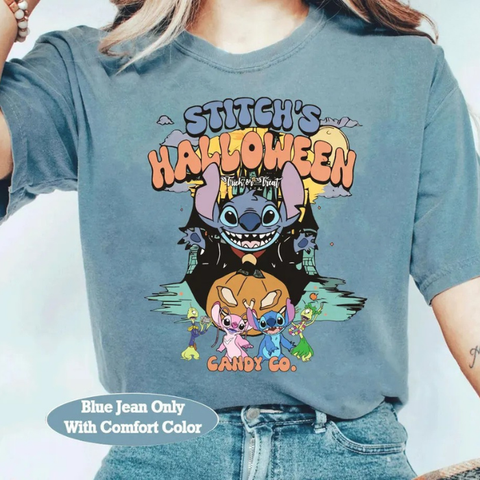 Eye-catching Stitch's Halloween Candy Co. T-Shirts
