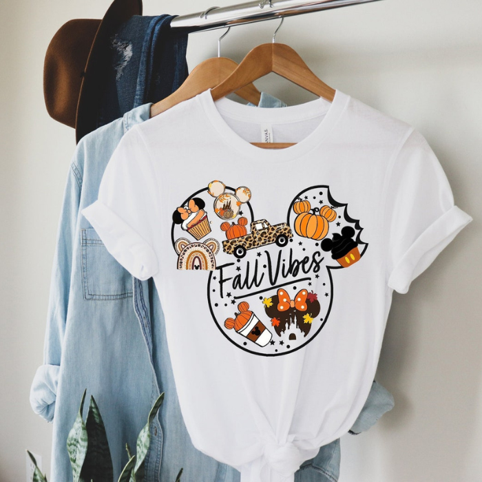 Fall Vibes Disney Land Halloween T-Shirts