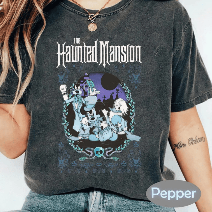 For Halloween The Haunted Mansion Scary Mickey Gang T-Shirts