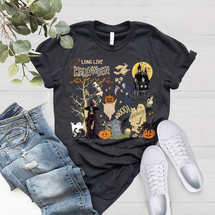 Funny Time With Spooky Us Long Live Halloween T-Shirts