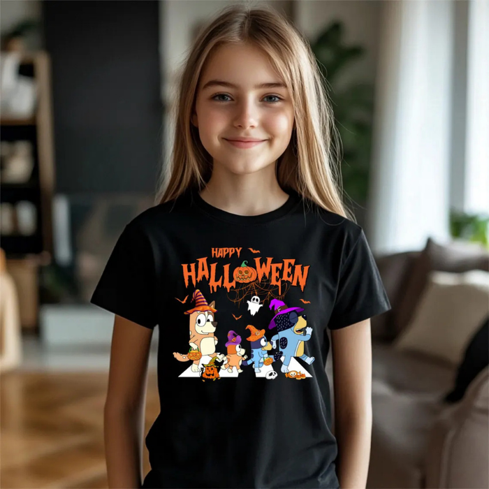 Happy Halloween Bluey & Bingo Family Halloween T-Shirts