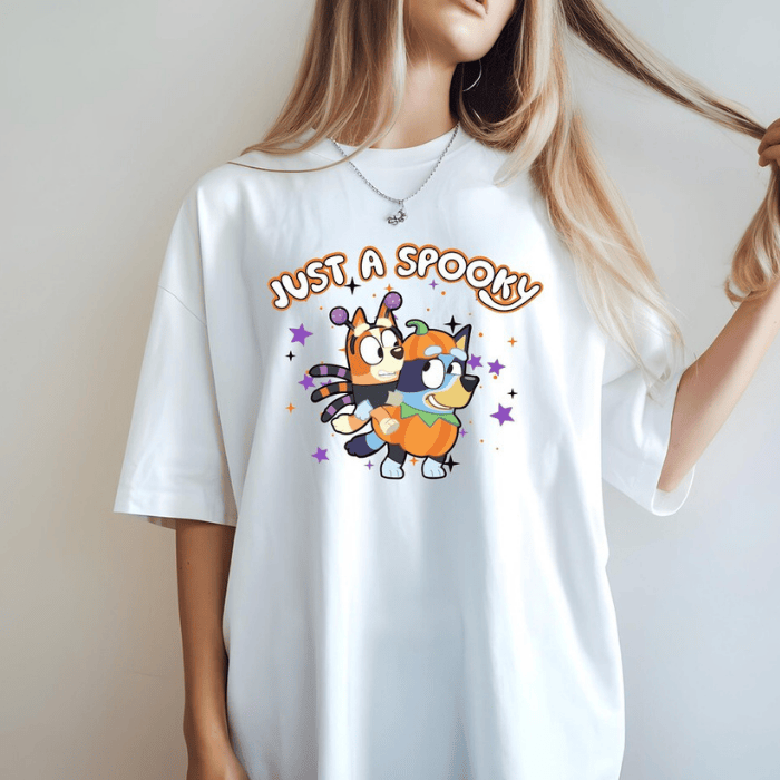 Just A Spooky Bluey & Bingo Lovely Halloween T-Shirts