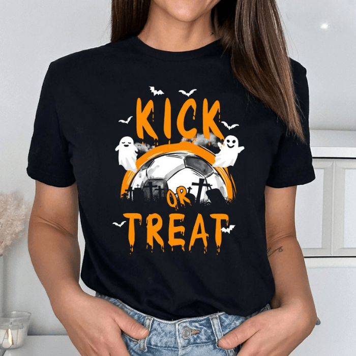 Kick Or Treat Playful Boo Halloween T-Shirts