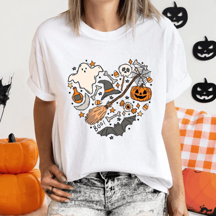 Lovely Cute Halloween Eve Lover T-Shirts