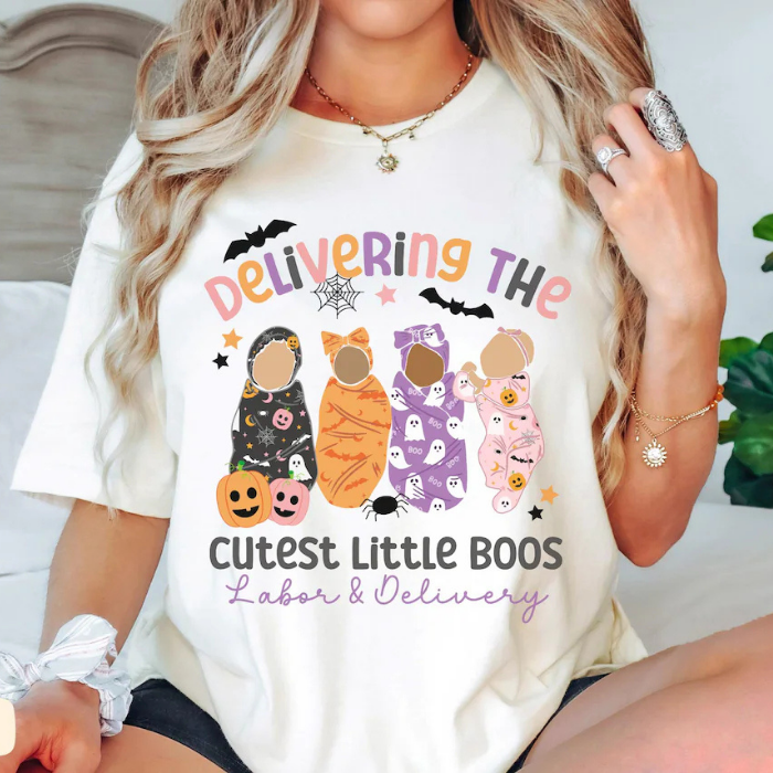 Mama Tee Cutest Little Boos Halloween T-Shirts