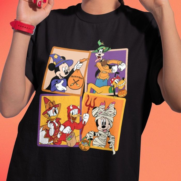 Quirky Cute Mickey Mouse & Friends Halloween T-Shirts