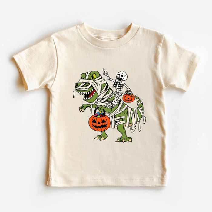 Skeleton Rodeo T-rex To The Trick And Treat Halloween T-Shirts