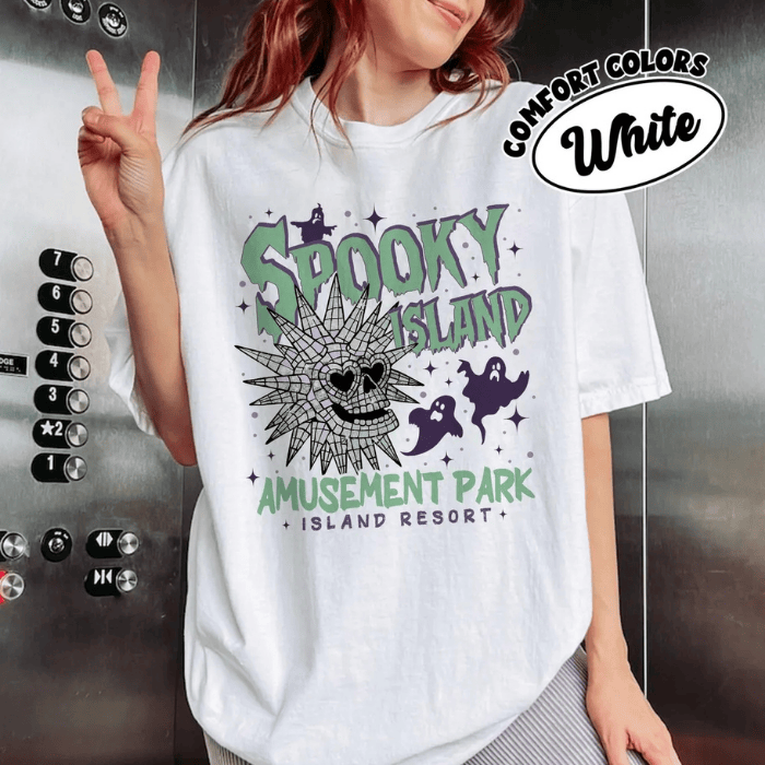 Spooky Island Amusement Park Island Resort Halloween T-Shirts