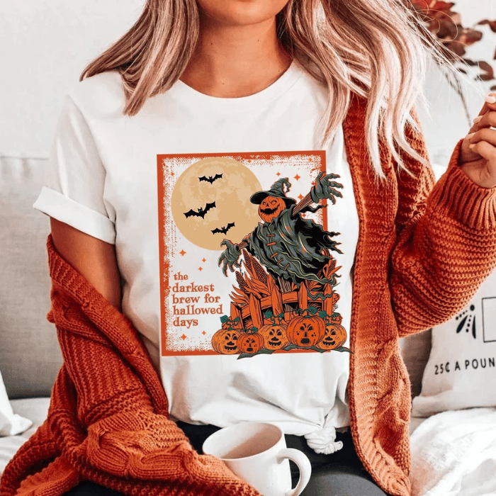 The Darkest Brew For Halloween Days Scarow T-Shirts
