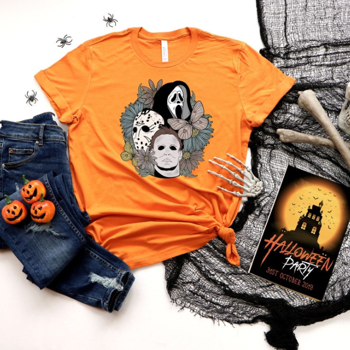 The Horror Face Slasher Bro Halloween Horror Characters T-Shirts