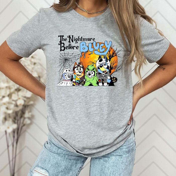 The Nightmare Before Bluey Halloween T-Shirts