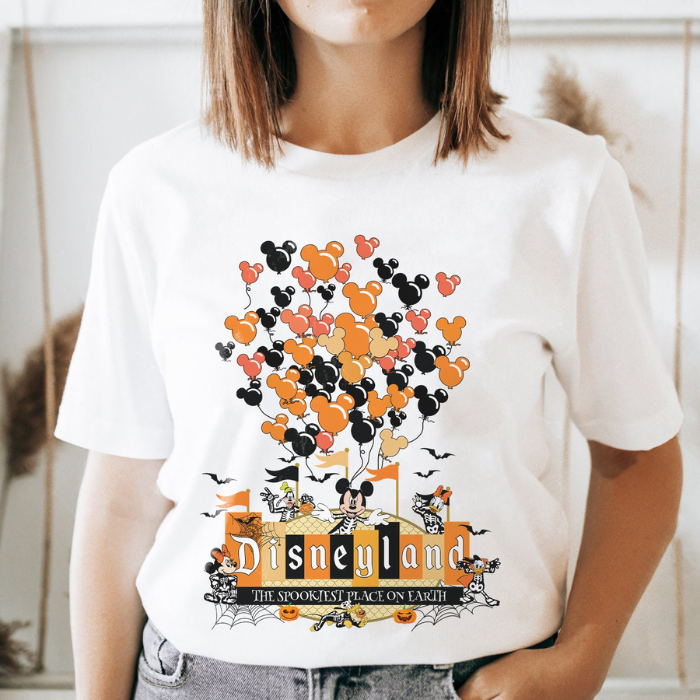 Disneyland The Spookiest Place On Earth Mickey Mouse Halloween T-Shirts