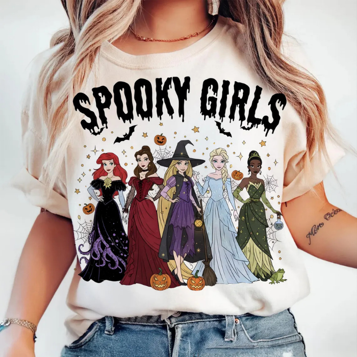 Trendy Spooky Girls Disney Princess Halloween T-Shirts