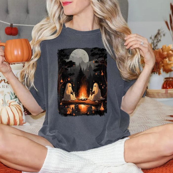 Warming Date Night With My Sweet Boo By Campfire Halloween T-Shirts
