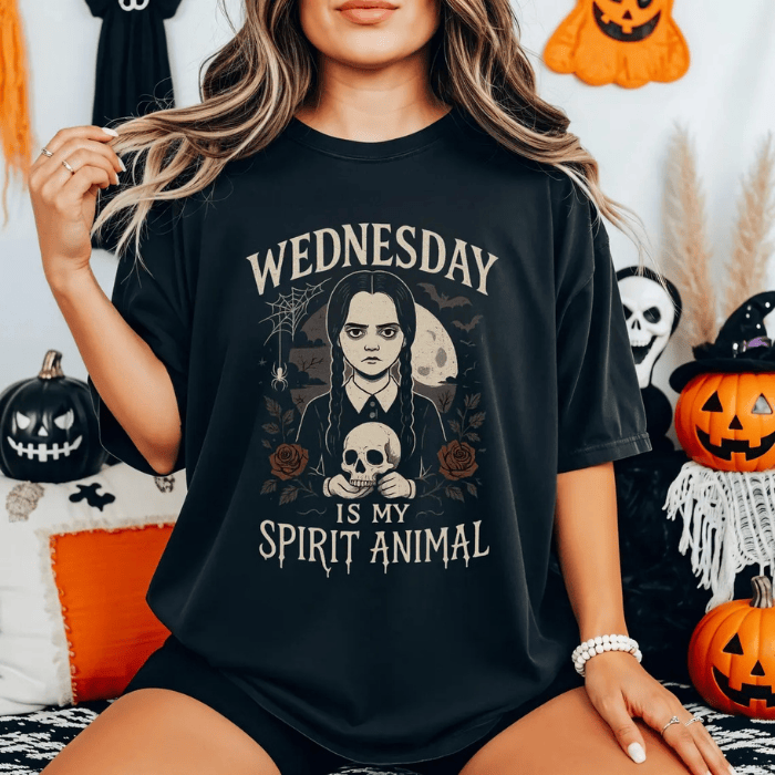 Wednesday Is My Spirit Animal Halloween T-Shirts
