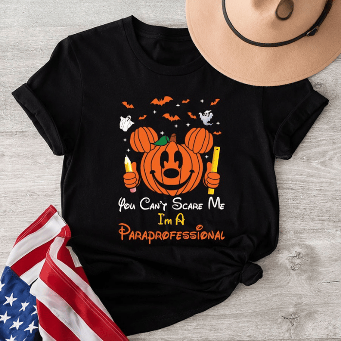 You Can't Scare Me I'm A Paraprofessional Halloween Mickey T-Shirts