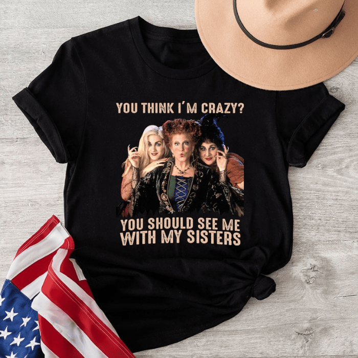 You Think I'm Crazy? Hocus Pocus Halloween T-Shirts