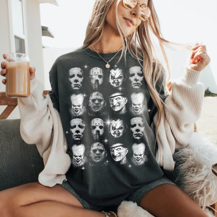 Cool Horror Movie Characters All-Star Halloween T-Shirts