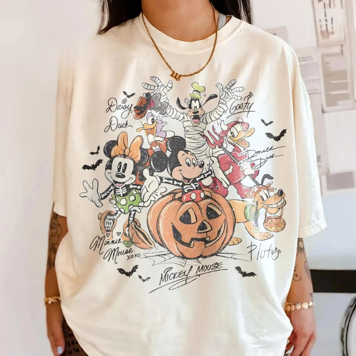 Get Surprised By Mickey Mouse & Friends Halloween Spooky T-Shirts