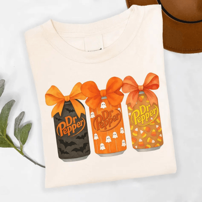 Special Dr. Pepper Halloween Edition Cute Ribbon Bow T-Shirts