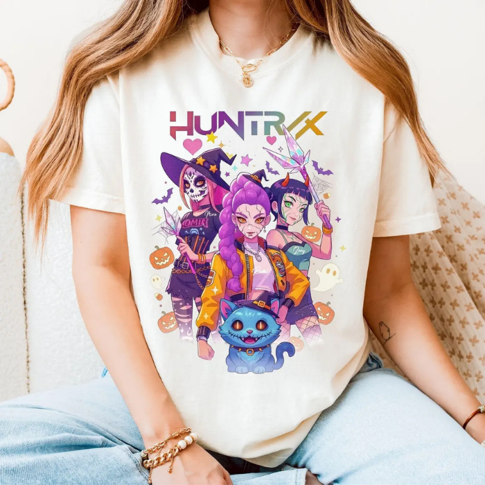 Stylish Huntrix Cool K-Pop Hunter Team Halloween T-Shirts