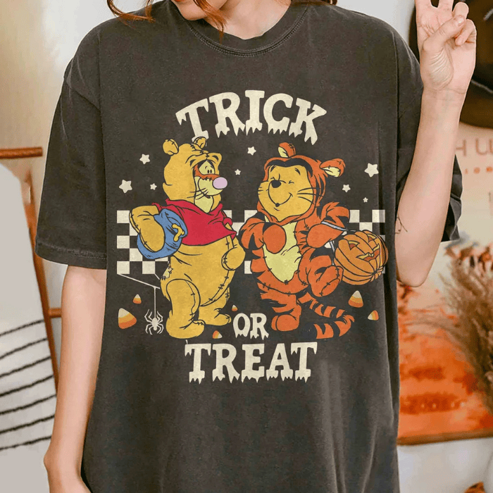 Trick Or Treat With Winnie The Pooh Soft T-Shirts