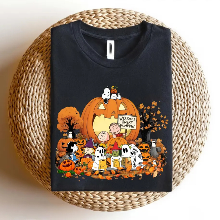 Welcome To The Pumpkin Garden With Snoopy & Peanuts Halloween T-Shirts
